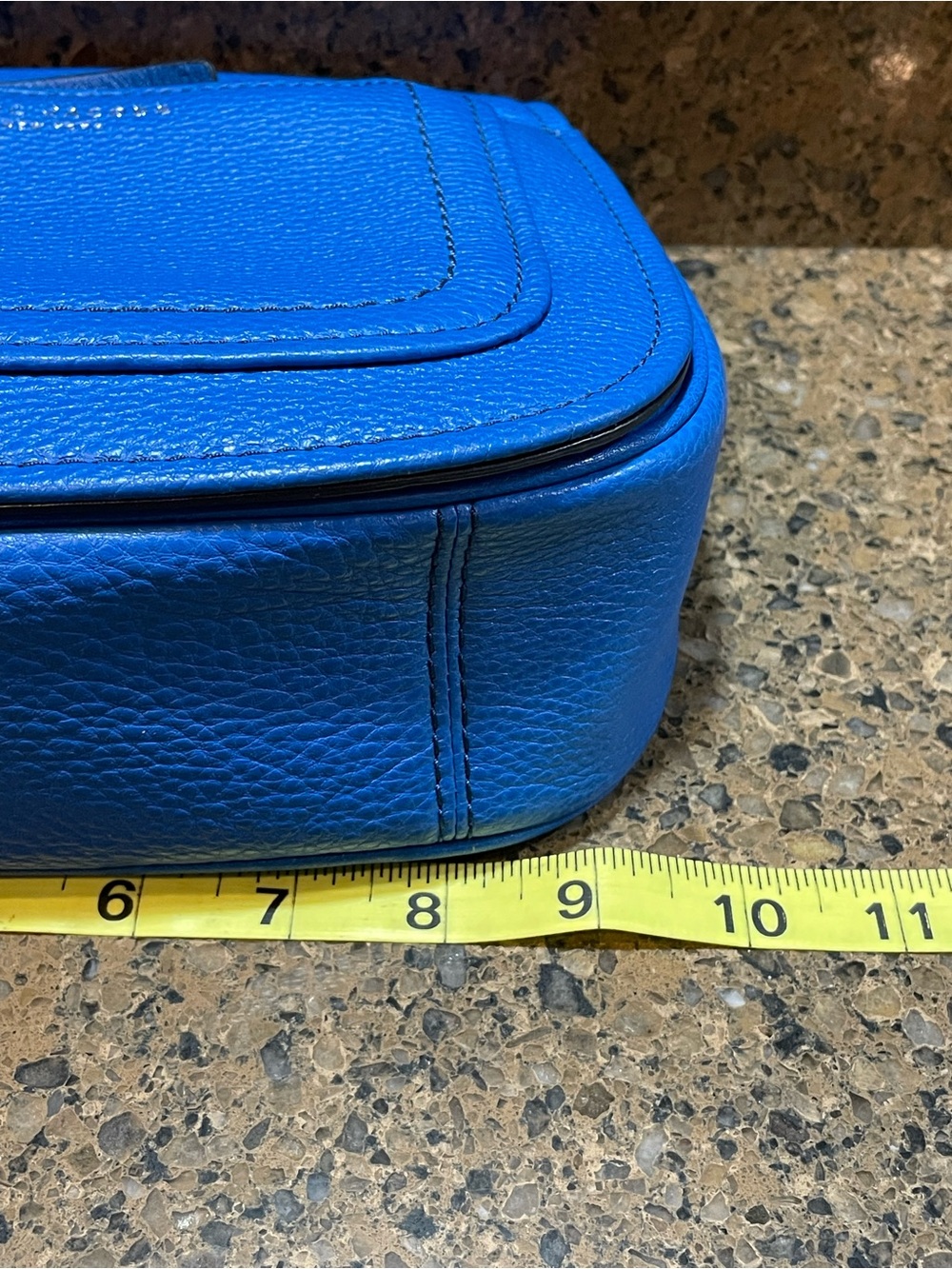 Marc Jacobs Empire City Mini Messenger Leather Crossbody Bag Cobalt Blue EUC - Picture 13 of 15